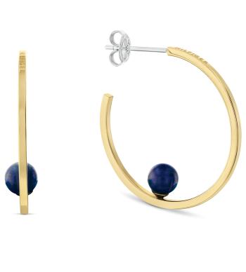 Tommy Hilfiger Pozlacené kruhy s lazuritem Semi-Precious Beads 2780966