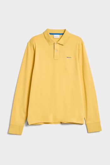 POLOKOŠILE GANT REG CONTRAST PIQUE LS RUGGER PARCHMENT YELLOW