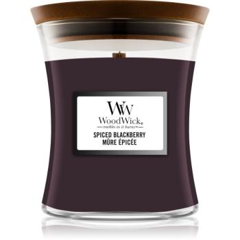 Woodwick Spiced Blackberry vonná svíčka s dřevěným knotem 275 g