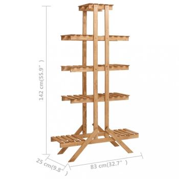 Stojan na květiny jedlové dřevo Dekorhome 142 cm