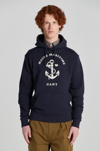 MIKINA GANT D2. MARITIME HOODIE EVENING BLUE