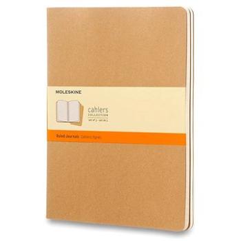 MOLESKINE Cahier XL, hnědý - balení 3 ks (QP421)