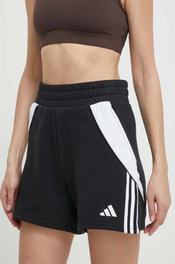 Tréninkové šortky adidas Performance Tiro 24 černá barva, vzorované, high waist, IP1950