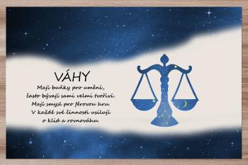 Prostírání Váhy (23.9. - 22.10.) - modré