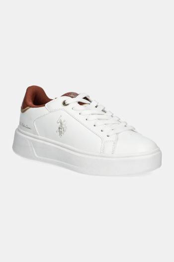 Sneakers boty U.S. Polo Assn. YVONNE bílá barva, YVONNE001W/DY1