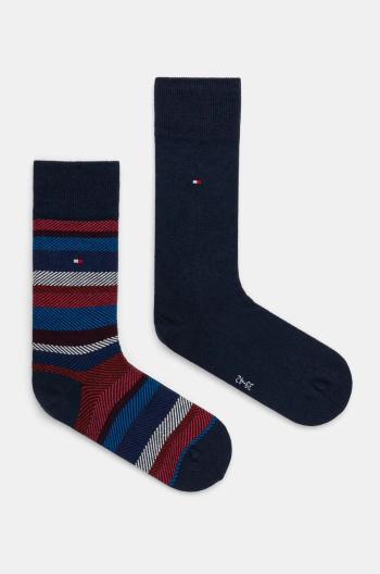 Ponožky Tommy Hilfiger 2-pack pánské, tmavomodrá barva, 701229837