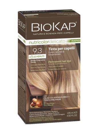 BIOKAP Nutricolor Delicato Rapid 9.3 Světlá zlatá blond barva na vlasy 135 ml