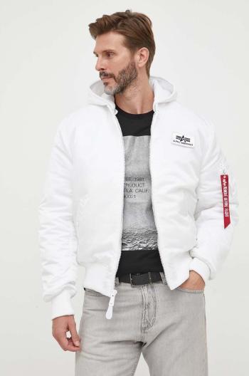 Bomber bunda Alpha Industries MA-1 ZH Back Print bílá barva, zimní