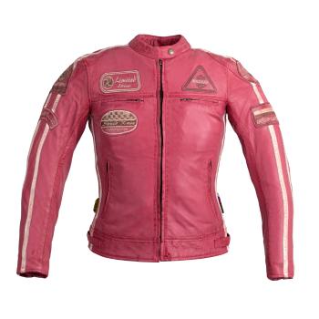 Dámská kožená moto bunda W-TEC Sheawen Lady Pink  růžová  M