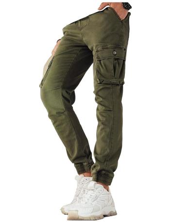 Khaki cargo kalhoty typu jogger vel. XL