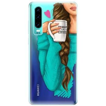 iSaprio My Coffe and Brunette Girl pro Huawei P30 (coffbru-TPU-HonP30)