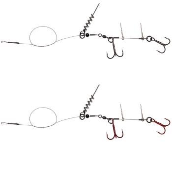 Savage gear návazec linethru corkscrew rig 45 cm - nosnost 31 kg /vel.háčku 1/0/ 2 kusy