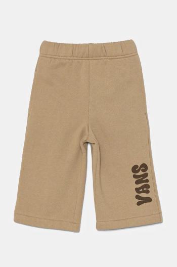 Dětské kalhoty Vans Happy Days Sweatpant béžová barva, s potiskem, VN000K0C4MG1