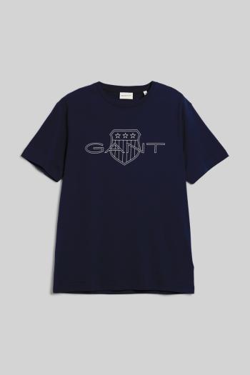 TRIČKO GANT LOGO SS T-SHIRT EVENING BLUE