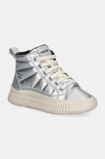 Dětské sneakers boty Geox LAQUINNY stříbrná barva, J46M3C.0LVNF