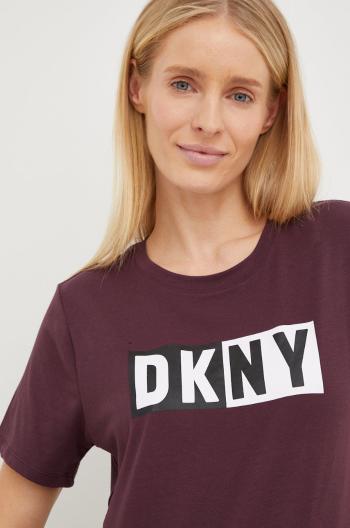 Tričko Dkny fialová barva, DP2T5894