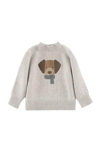 Dětský vlněný svetr Donsje Denn Merino Wool Sweater Dog béžová barva, 4083505