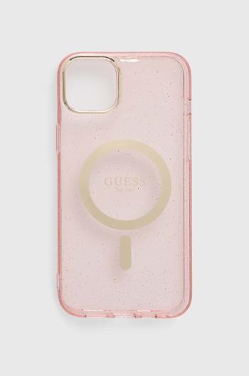 Obal na telefon Guess iPhone 14 Plus 6.7" růžová barva