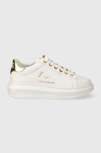 Kožené sneakers boty Karl Lagerfeld KAPRI bílá barva, KL62538