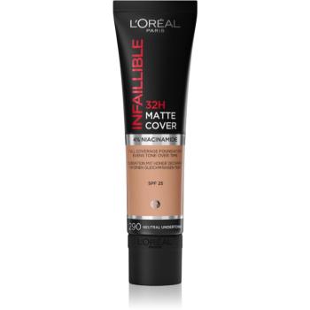 L’Oréal Paris Infallible 32H Matte Cover dlouhotrvající matující make-up SPF 25 odstín 290 (Neutral Undertone) 30 ml