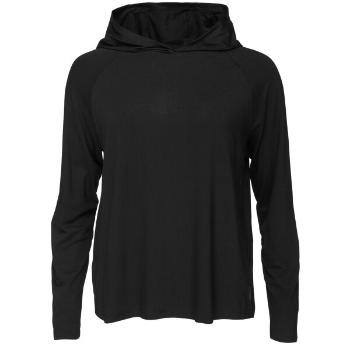 BOODY LONG SLEEVE HOODED T-SHIRT Dámské tričko, černá, velikost