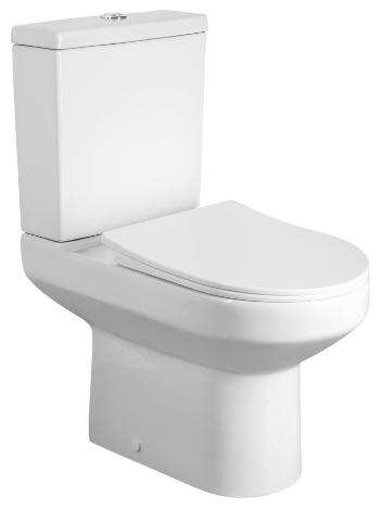 AQUALINE VERMET WC kombi, spodní/zadní odpad, bílá VR038