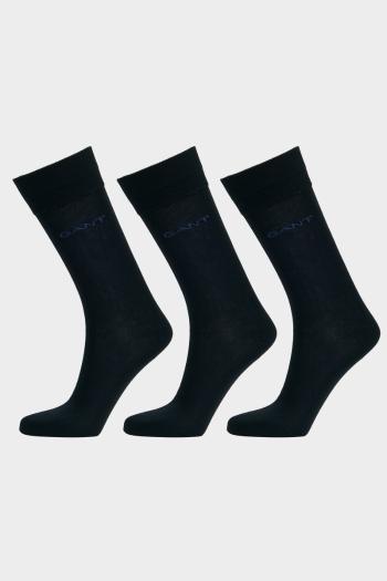 PONOŽKY GANT MERCERIZED COTTON SOCKS 3-PACK BLACK