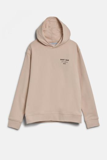 MIKINA GANT GRAPHIC SCRIPT RELAXED HOODIE SOFT OAT