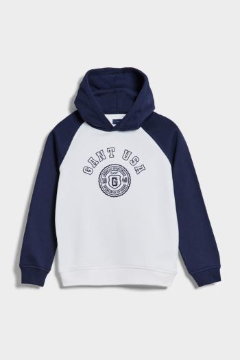 MIKINA GANT RELAXED RAGLAN SWEAT HOODIE CLASSIC BLUE