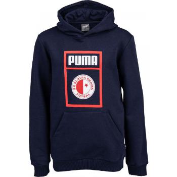 Puma SLAVIA PRAGUE GRAPHIC HOODIE Juniorská mikina, tmavě modrá, velikost