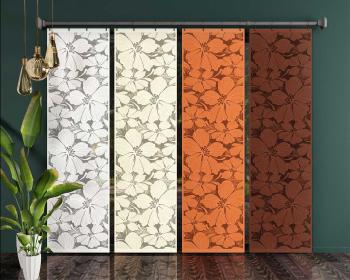 Závesový panel, Floris 50 x 240 cm oranžová