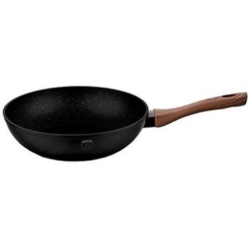 BERLINGERHAUS Pánev WOK s mramorovým povrchem 28 cm EBONY Line Rosewood (BH-1719)