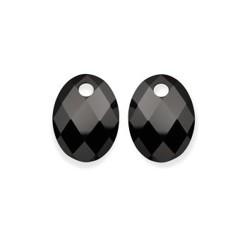 Sparkling Jewels Oválné přívěsky na náušnice z černého onyxu EAGEM07-MO