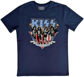 Kiss Tričko Americana Unisex Denim Blue M