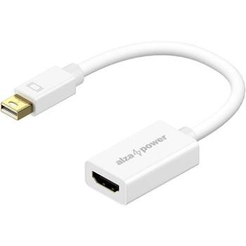 AlzaPower Core Mini DisplayPort (M) na HDMI 4K 30Hz (F) bílá (APW-ADMDPHD1W)