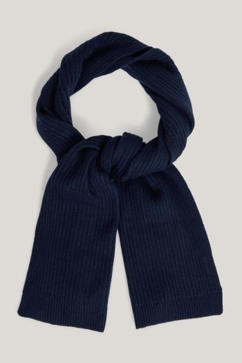 ŠÁLA GANT FINE KNIT WOOL SCARF EVENING BLUE