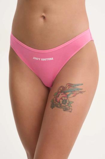 Kalhotky Juicy Couture JUICY SLOGAN DIDDY BRIEF růžová barva, JCTBR125955