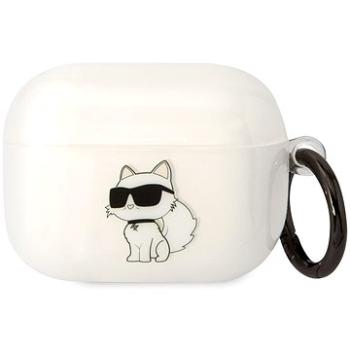 Karl Lagerfeld 3D Logo NFT Choupette TPU Pouzdro pro Airpods Pro White (KLAPHNCHTCT)