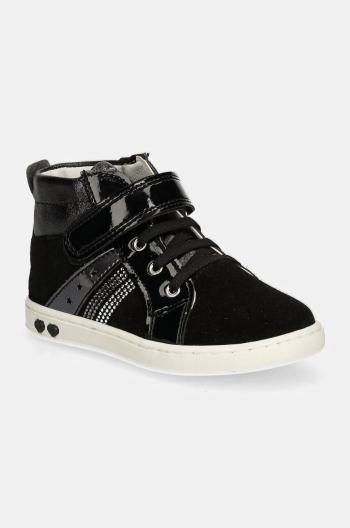 Dětské semišové sneakers boty Primigi černá barva, PLK 69027