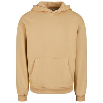 Build Your Brand Hebká pánská mikina přes hlavu Fluffy - Béžová | XL