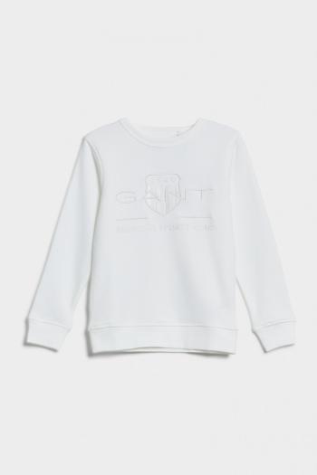 MIKINA GANT TONAL ARCHIVE SHIELD SWEAT WHITE