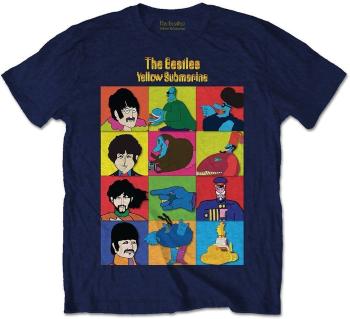 The Beatles Tričko Yellow Submarine Characters Unisex Navy Blue L