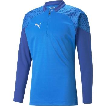 Puma TEAMCUP TRAINING 1/4 ZIP TOP Pánská sportovní mikina, modrá, velikost