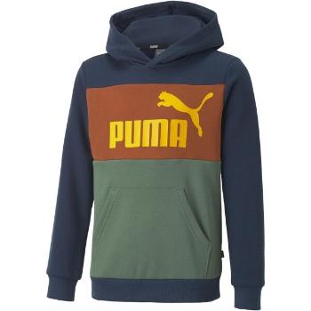 Puma ESSENTIALS+COLORBLOCK HOODIE Dětská mikina, tmavě modrá, velikost