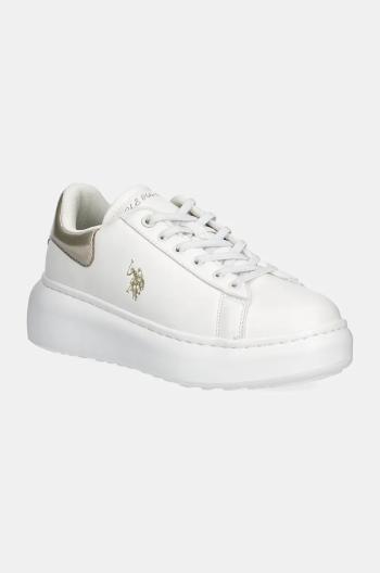 Dětské sneakers boty U.S. Polo Assn. MEGHAN003K/DY1 bílá barva, MEGHAN003