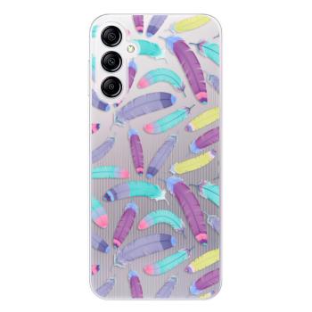 Odolné silikonové pouzdro iSaprio - Feather Pattern 01 - Samsung Galaxy A14 / A14 5G