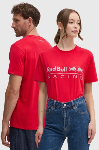 Bavlněné tričko Red Bull Racing x Pepe Jeans červená barva, s potiskem, RU500005