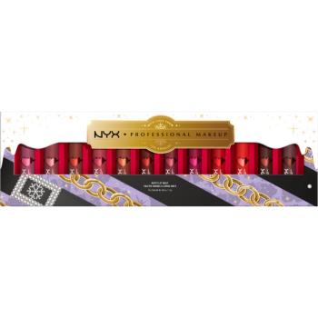 NYX Professional Makeup Limited Edition Xmass Mrs Claus Oh Deer Matte Lip Vault sada rtěnek s matným efektem