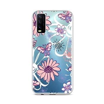 TopQ Kryt Vivo Y20s silikon Flowers 56933 (Sun-56933)