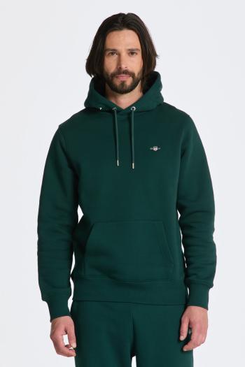 MIKINA GANT REG SHIELD HOODIE TARTAN GREEN